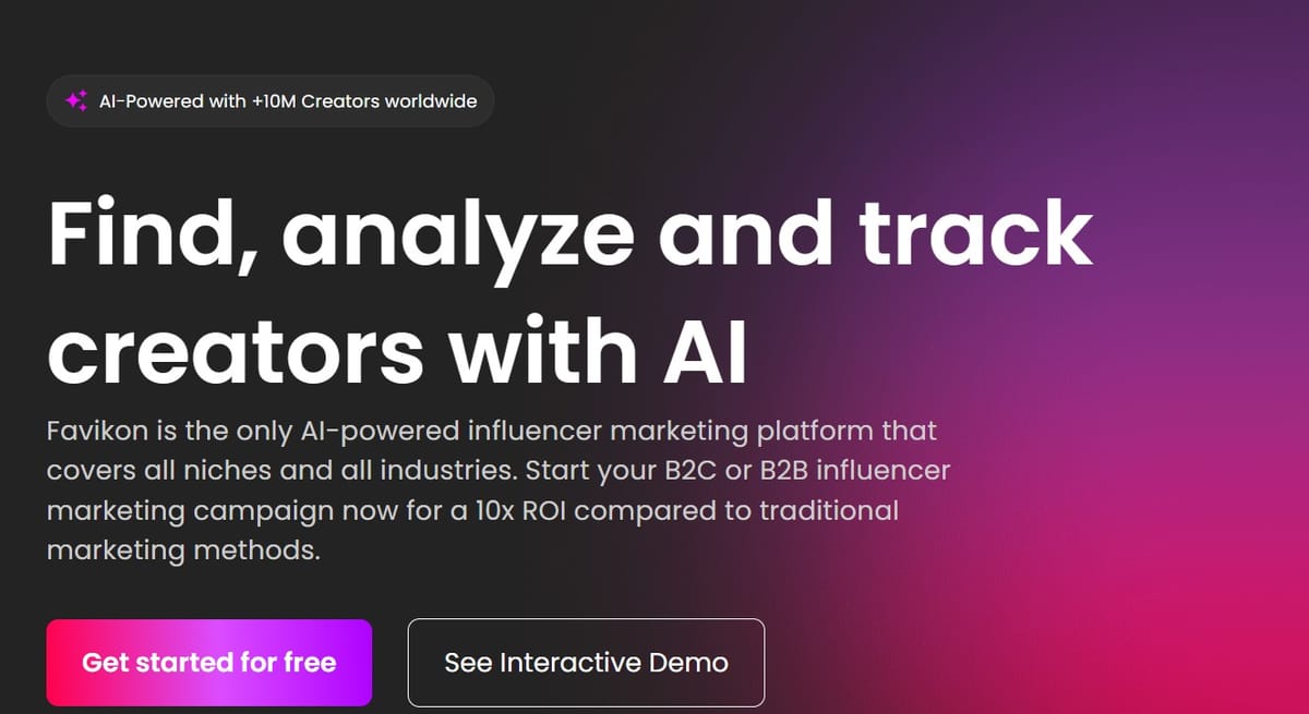 Find, analyze and track creators with AI