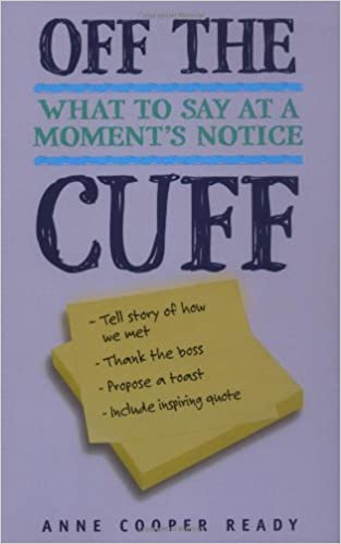 Off the Cuff – Anne Cooper Ready