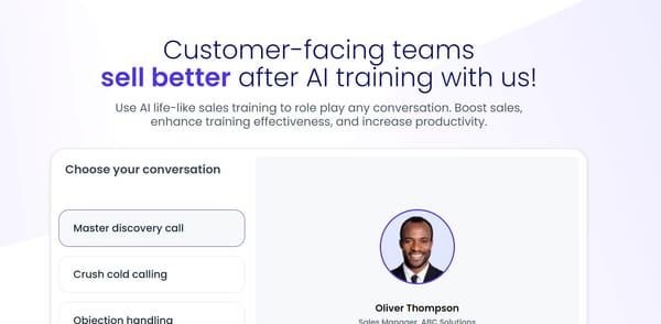 Use AI life-like sales training to role play conversation